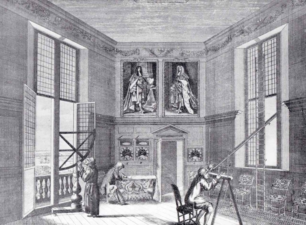 The Octagon Room at the Royal Observatory in the 1670s