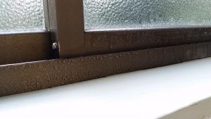 Window condensation - it doesn't matter how old your windows are if they are not double glazed!