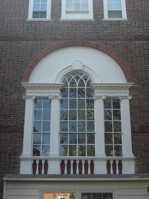 Curved head sash window from early Victorian Era