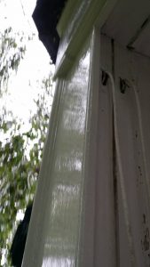 glossed sash window frame