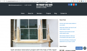 sash window repair company stealing other peoples work