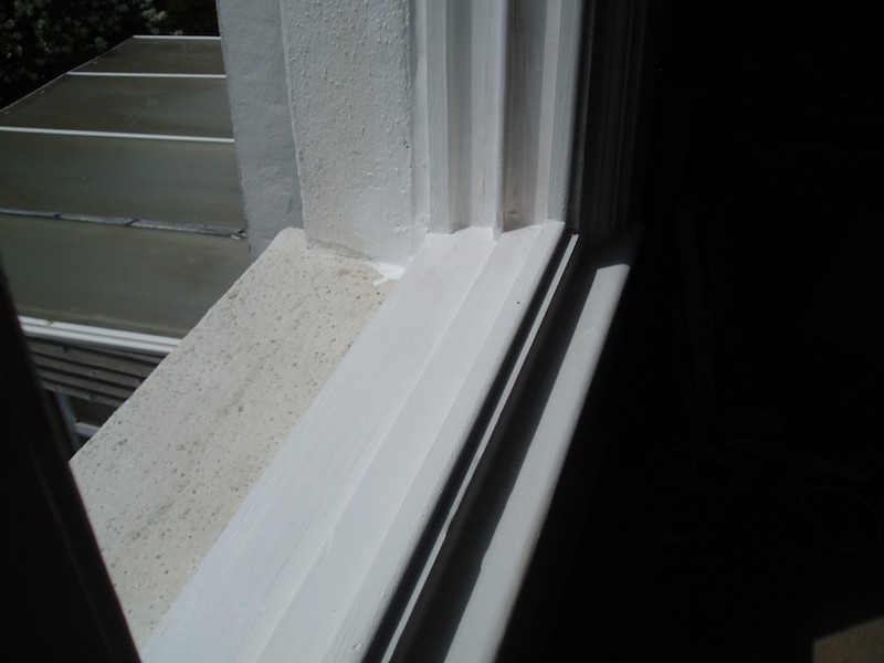 Sash window sill replaced in London