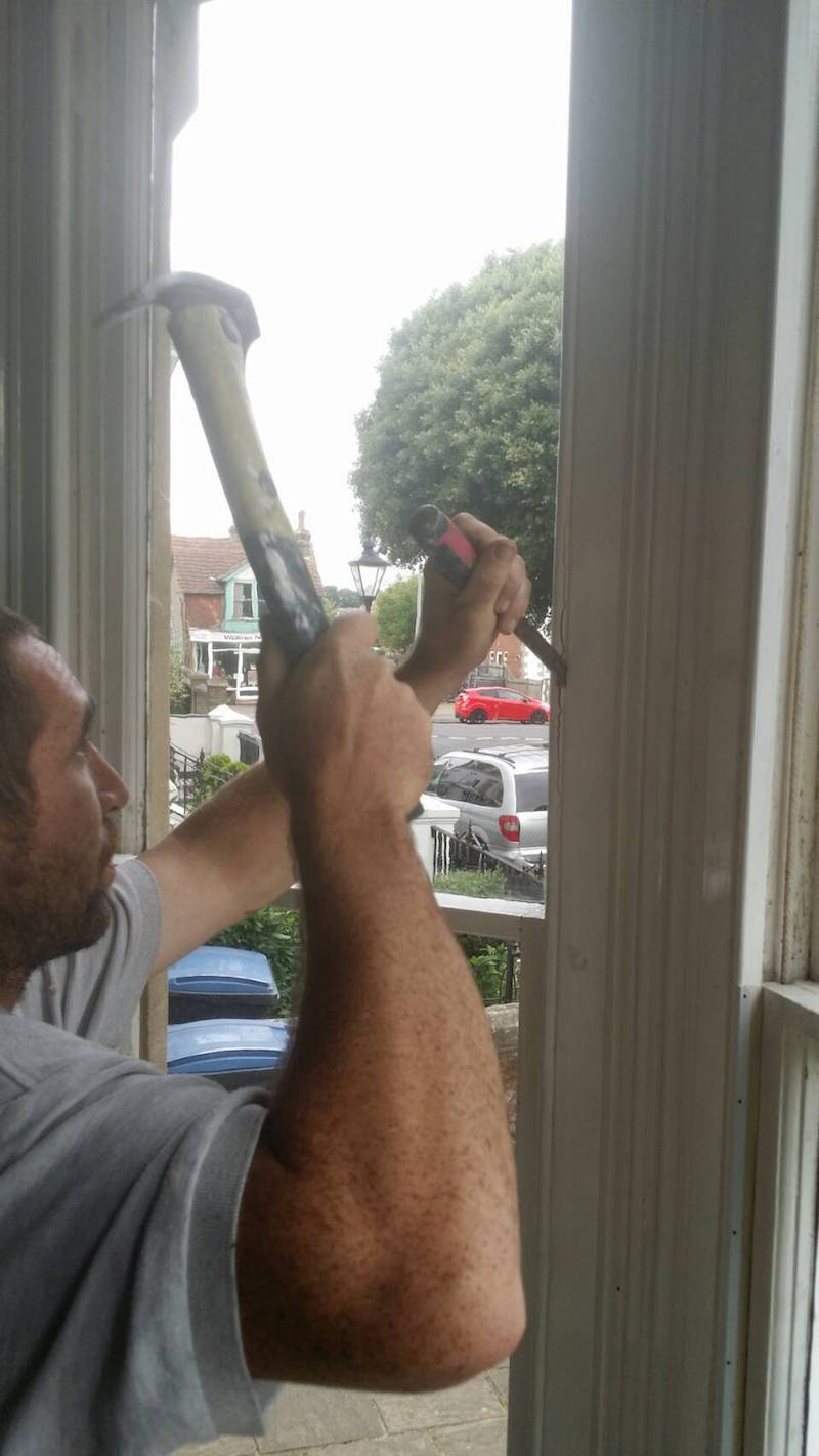 Removing sash windows Chelsea Fulham