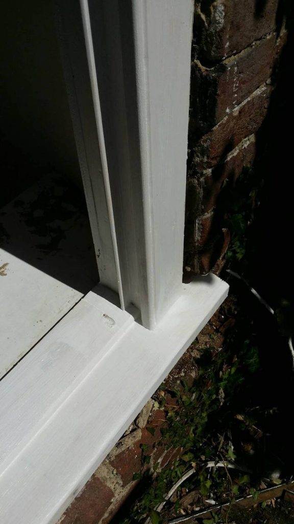 Battersea and Clapham : Sash window repair, sash window draught proofing, and sash window sill replacement case study