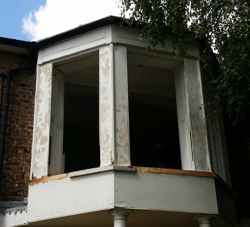 Timber sash windows repair and sill splicing