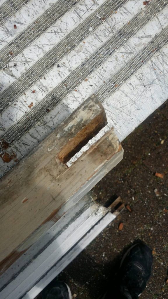 Sash window rail spliced Brixton Camberwell