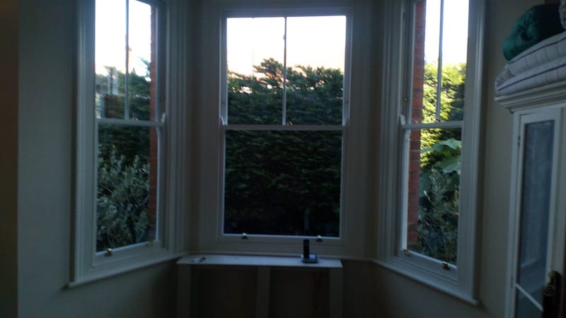 This bay window won't gain much from draught proofing so the owner decided on new double glazed sash windows instead.