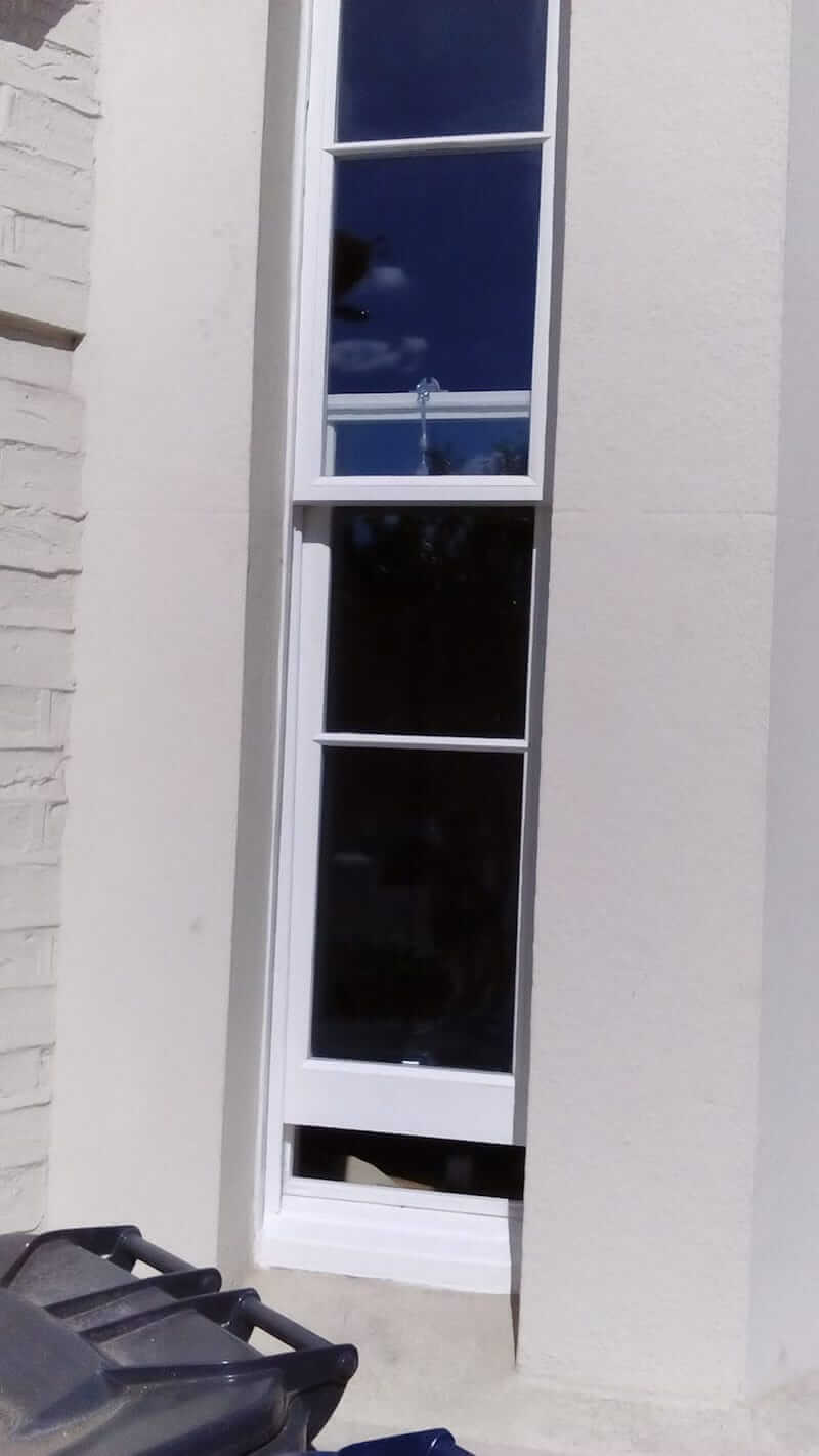 This sash window is now double glazed but looks single glazed and benefits from modern technology that stops the formation of condensation