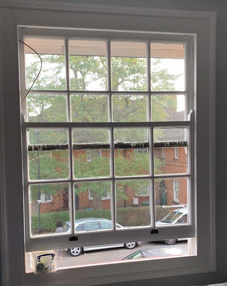 New Double Glazed Sash Windows Using The Original Box Frame in North