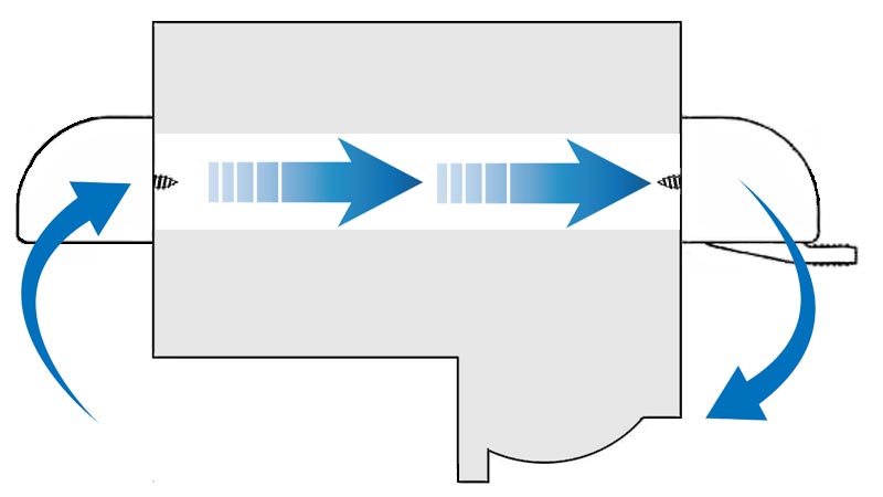 When a trickle vent is attached to the sash it's perfectly placed to allow cold air to contact the glass inside too. Also, notice the switch that opens and closes the vent so it doesn't need to be draughty all the time.