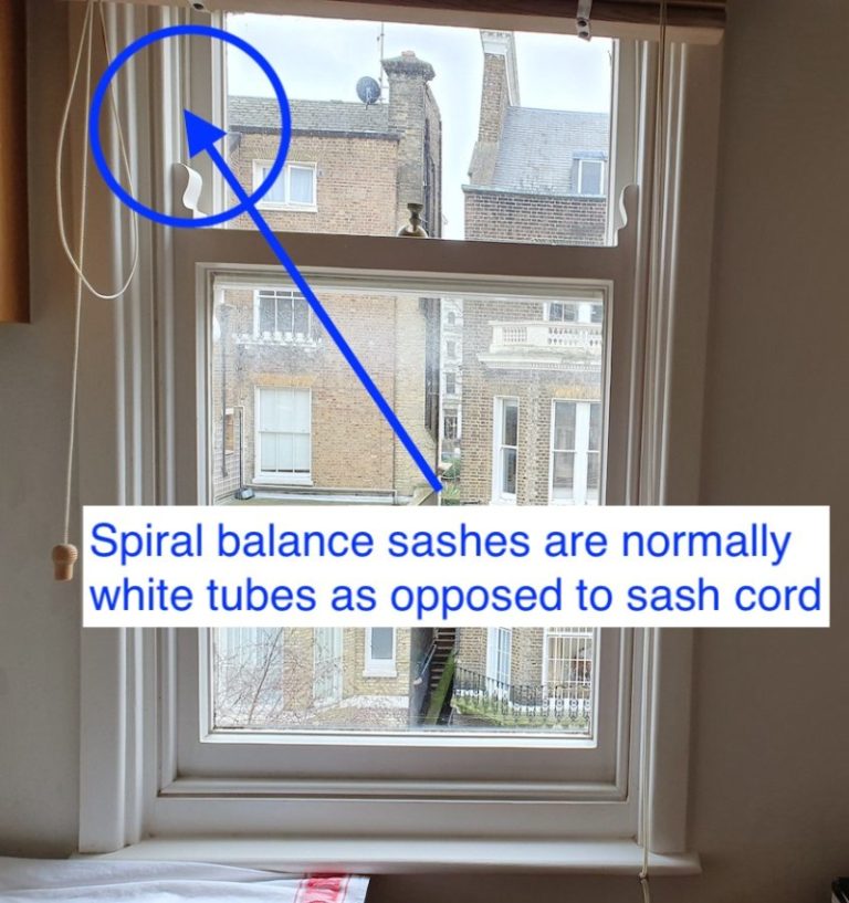 Sash window on spiral balances this one would typically cost £488 £888 to overhaul and